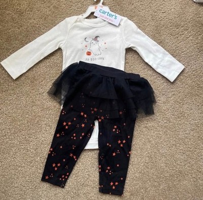 Carter's JOY Baby Girls Halloween Top & Bottom Set NWT
