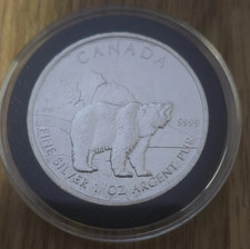 grizzly bear canada silver coin 2011