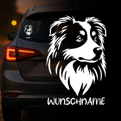 Australian Shepherd | Auto Aufkleber  | Aussie Dog Personalisiert  Sticker 481