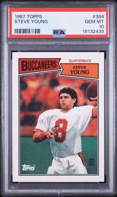 1987 Topps #384 Steve Young 2nd Year Card PSA 10 RARE Low Pop 121 HOF Buccaneers