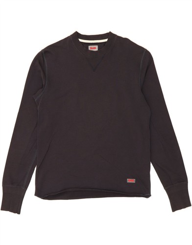 SLAM Herren Grafik Sweatshirt Pullover Medium Navy Blau Baumwolle DG15