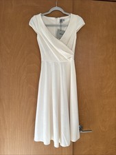 asos dress Size 4 Cream Color Stretch Knit. Zip Back Easy Care Easy Wear.