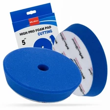 5.2 Inch High Foam Cutting Polishing Pad, Hole, Removes Heavy Swirls, Scratches