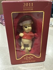 Lenox Disney Showcase Collection 2011 Pooh's Santa Surprise Christmas Ornament