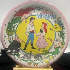 Vintage The Little Mermaid Birthday Party Paper Plates 9” Beach Pack Of 8