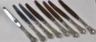 Lot of 8 Gorham Buttercup Pattern Sterling Silver Handle Dinner Knives 557.7g
