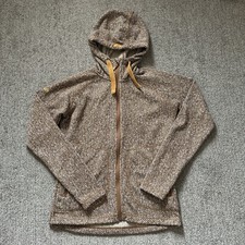 Rab Womens S Amy Hoody Full Zip Jacket Fleece Hood Outdoor Brown Herringbone