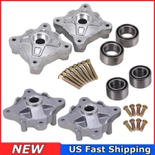 Front & Rear Wheel Hubs For Polaris RZR 800 EFI 2008-2014 W/Studs & Bearings Kit