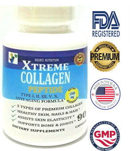 Premium Collagen Peptides 1500 MG Hydrolyzed Anti-Aging (Types I,II,III,V,X)
