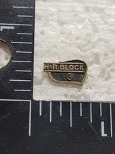 H&R BLOCK 3 YEARS HAT LAPEL PIN PIN BACK USED (P1653)