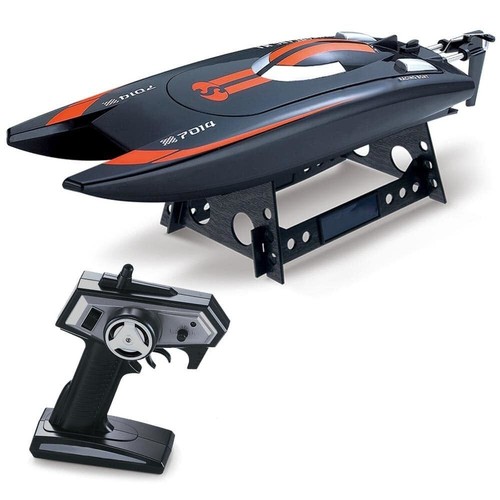 Bateau Télécommandé Catamaran RC SpeedBoat 2.4 Ghz Orange - Photo 3/3