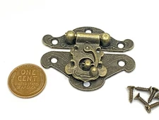  Antique Brass Decorative Hasp Jewelry Wooden Box Hasp Latch Lock B24