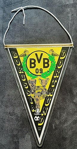 Orig. Wimpel Borussia Dortmund 90er Fußball Bundesliga BVB 09 DFB Pennant Fanion - Picture 2 of 3