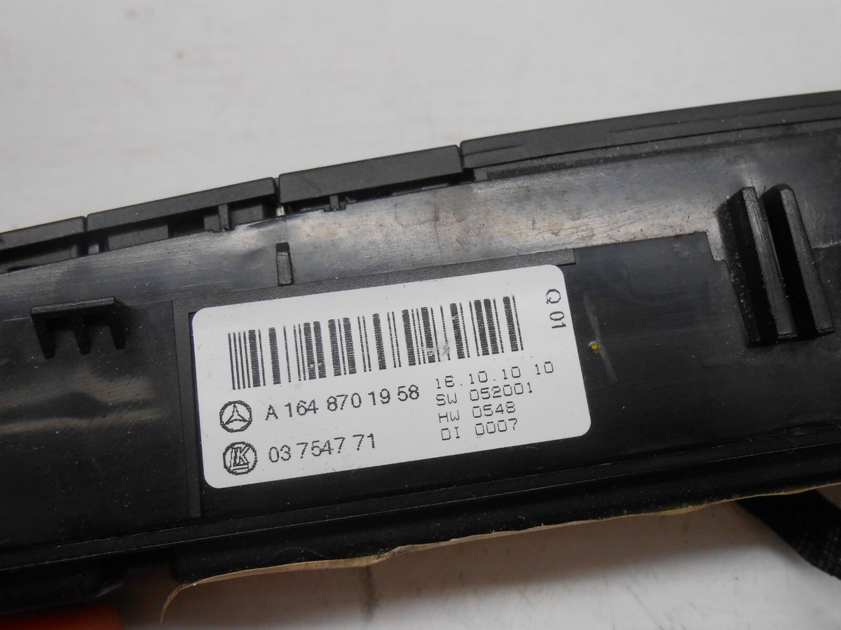 2006-11 Mercedes ML350 Dash Hazard Heated Seats OEM A1648701958 