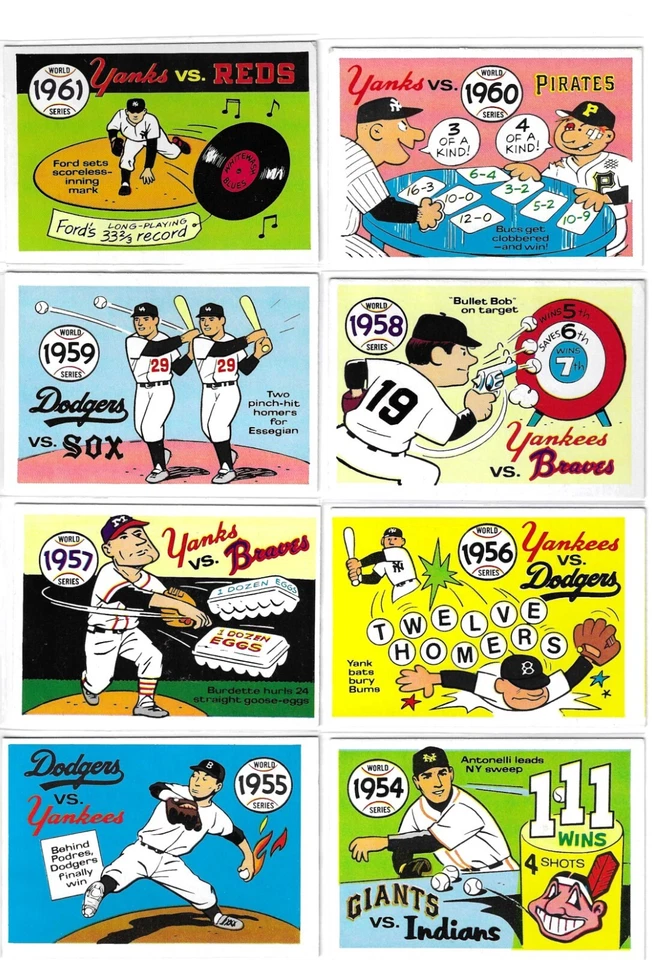 Juego completo de tarjetas Laughlin Fleer 1968 espalda azul serie mundial 1-66 EX-NM Foto 2 de 4