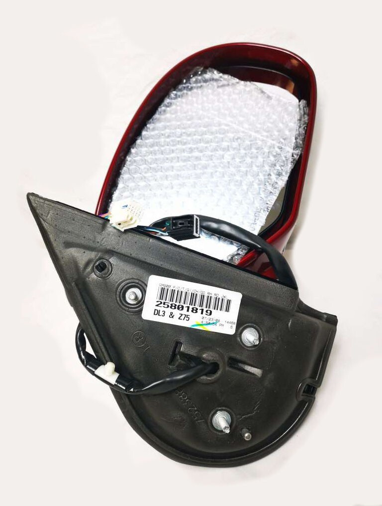 GM OEM Passenger Power Fold Mirror Red Chrome 09-14 Escalade Yukon