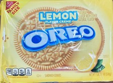 NABISCO GOLDEN OREO Lemon Creme FAMILY SIZE Sandwich Cookies 1 lb 2.71 oz