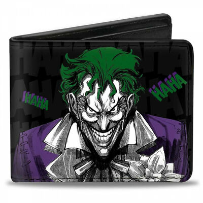 Joker Smiling and Laughing Poses HAHA HAHA Bi-Fold Wallet Black | eBay