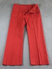 Ralph Lauren Womens Button Front Cotton Stretch Pants Red Size 30 Waist 32" EXC — photo 2