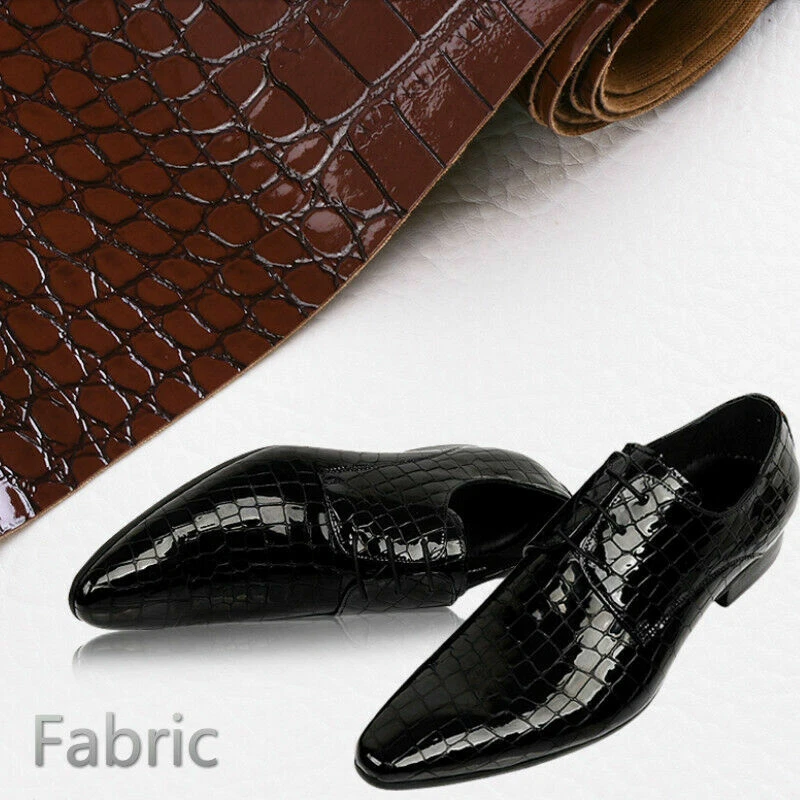 Krokodil Stoff Kunstleder Glänzend Kunstleder Material DIY Schuhe Tasche Gürtel - Bild 2 von 4