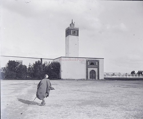 Photo Stéréo Vintage Alger Mosquée De La Pêcherie Années 1870 - Tirage Original Albumine, Occasion