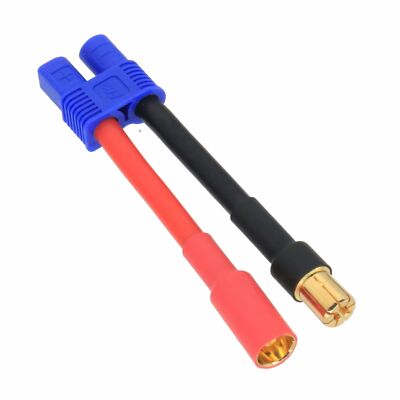 HXT 6.5mm Female to EC3 Female Cable 12AWG 5CM Wire for RC Battery
