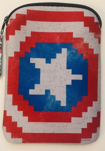 Marvel Comics Avengers CAPTAIN AMERICA 8-bit iPad Soft Travel Pouch Sleeve Case! - Picture 2 of 6