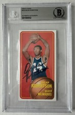 Oscar Robertson Auto Signed 1970-71 Topps #100 Bucks NBA 75 HOF Big O Beckett