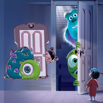 Disney Pin - Pixar Monsters Inc. Mike Sulley 3D Scare Door Enamel 1.25 |  eBay