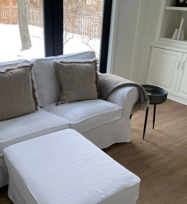 EKTORP 3 Seat IKEA Sofa Bed Cover Natural Off White