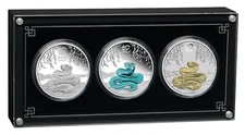 2025 LUNAR SERIES-3 YEAR OF THE SNAKE 1oz SILVER TRIO $1 3-coin Set 3oz-total