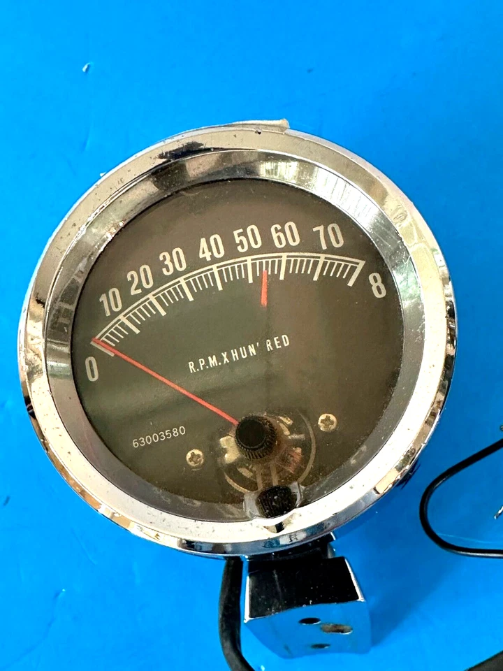 Tacómetro RAC 8K vintage 8.000 rpm 63003580 años 60 montaje en columna #7062 Foto 2 de 4