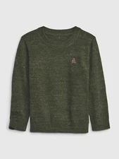 NEW GAP Toddler Boys Olive Green Heather Knit Crewneck Sweater Size 3T