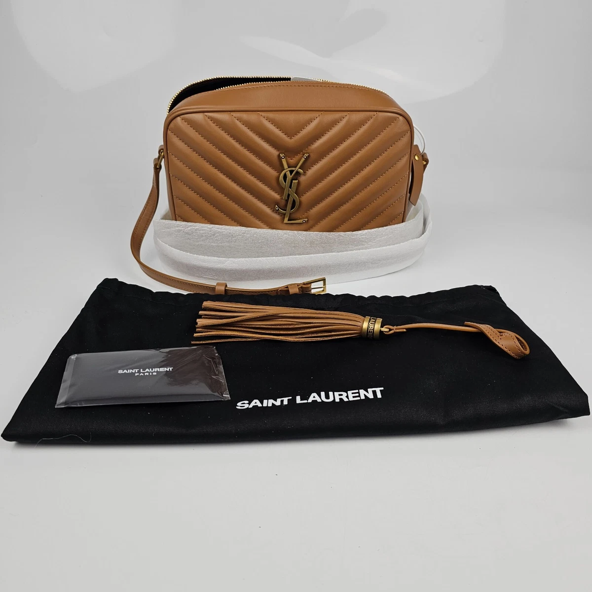 Saint Laurent Lou Monogram Cinnamon Leather Camera Bag New eBay