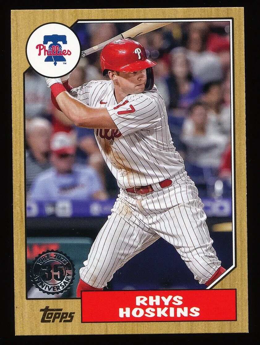 RHYS HOSKINS 2022 TOPPS SERIES 2 1987 35TH ANNIVERSARY #87TB24