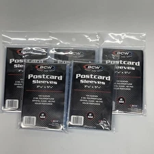 BCW Standard Size Postcard Sleeves Archival Quality No PVC 2 Mil (Pack of 500)