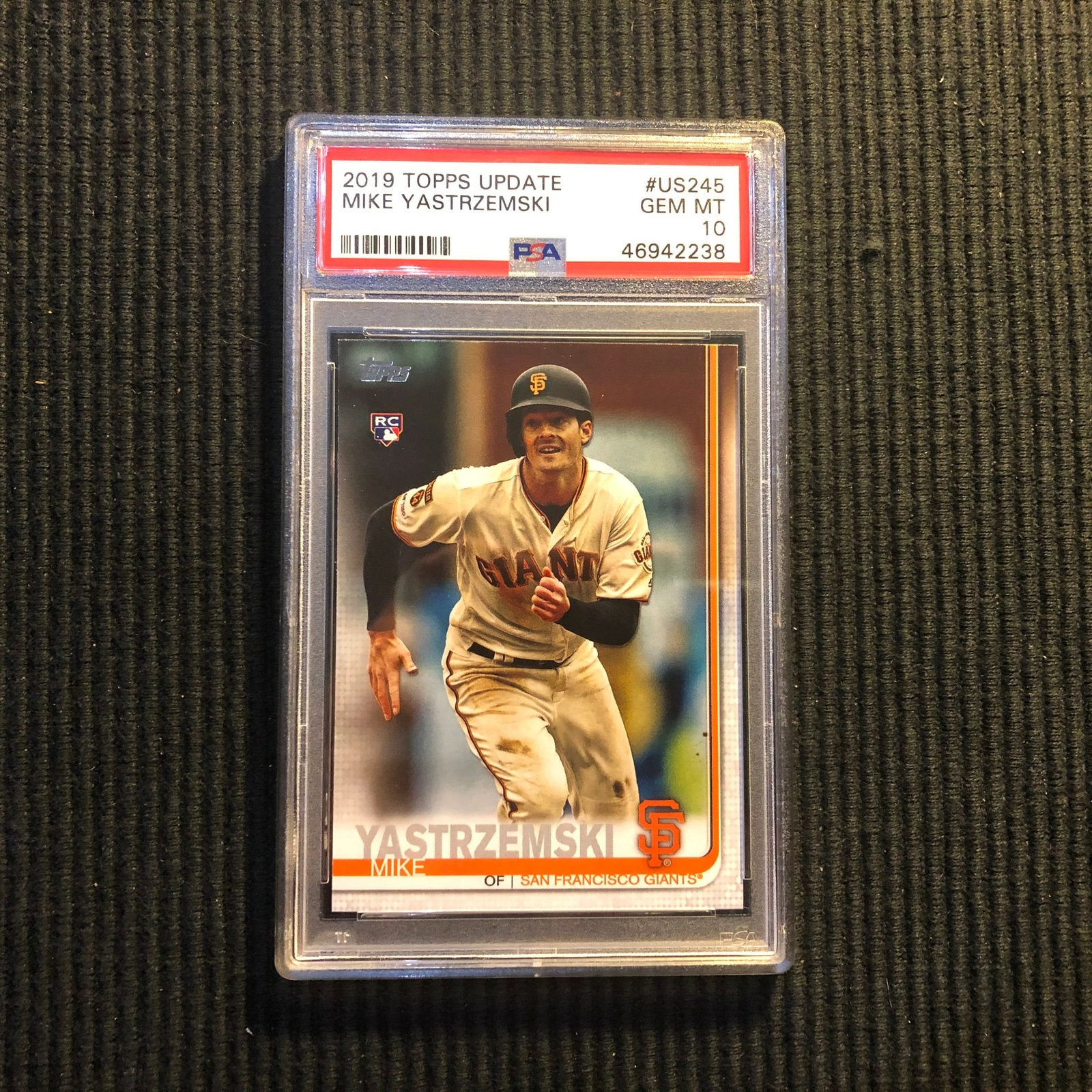 2019 TOPPS UPDATE #US245 MIKE YASTRZEMSKI *ROOKIE PSA 10 GEM MINT*  GIANTS