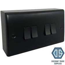 BG Nexus Matt Black Switches & Sockets Full Range Black Inserts Free Postage