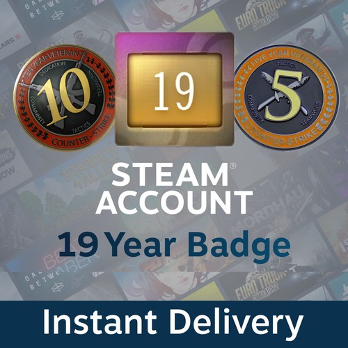 19-21 Year Steam Account | CSGO CS2 5 & 10 Year Medals | Instant Delivery - Picture 2 of 4