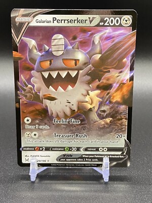 Galarian Perrserker V SWSH11: Lost Origin 129/196 Holo Ultra Rare