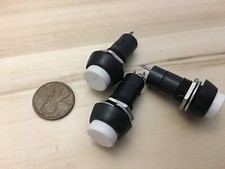 3 Pieces White PUSH BUTTON SWITCH DC 6A Momentary N/O normally open on/off C18