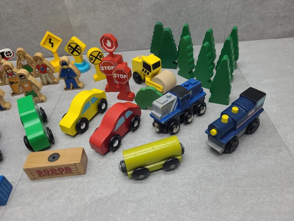 Thomas The Train деревянная железная дорога Kidkraft аксессуары знаки автомобили деревья люди  - Изображение 4 из 4