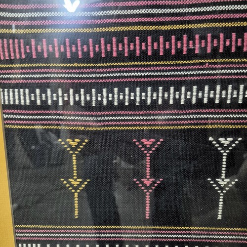 Sri Lanka KANDYAN Pit loom Hand Loom woven Textile runner / Shawl 16X36.5" VGC - Picture 4 of 4