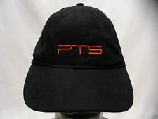 PTS - ORANGE LOGO ON BLACK POLY BLEND - ADJUSTABLE BALL CAP HAT!