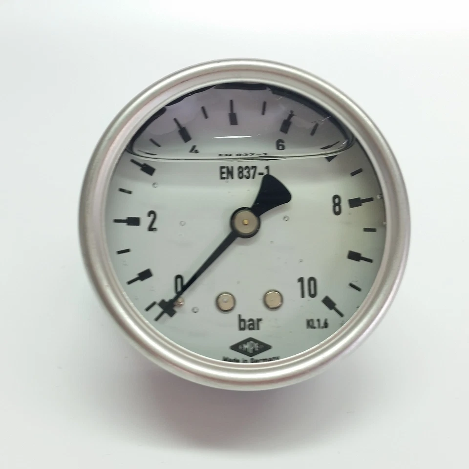 EMPEO Manometer Glyzeringefüllt Ø63mm Anschluss hinten