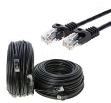CAT6 Patch Cord RJ45 Ethernet Cable for Network Internet Router Modem Black Lot