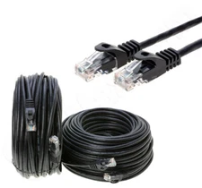 CAT6 Patch Cord RJ45 Ethernet Cable for Network Internet Router Modem Black Lot