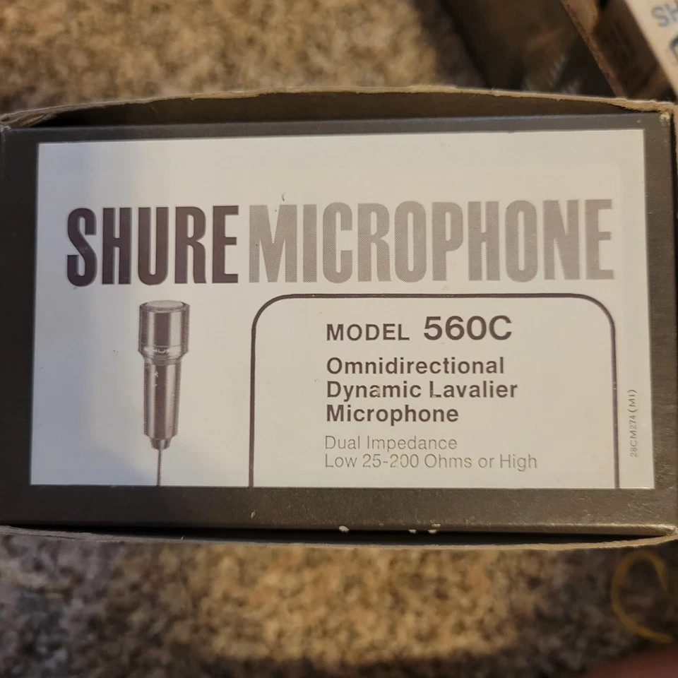 *New/Vtg SHURE Microphone 560C Omnidirectional Lavalier Dual Impedance Rare - Image 4 of 4