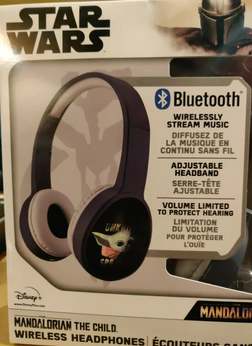 Star Wars Mandalorian The Child BABY YODA Wireless Bluetooth Headphones. NEW