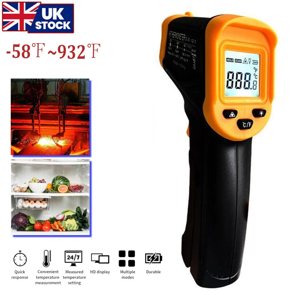 Infrared Thermometer Temperature Gun -58f ~932f, Digital Laser